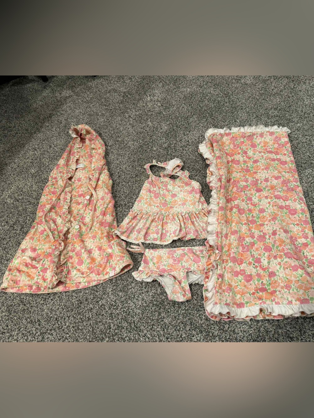 Sweet honey swim suit with towel and cover up